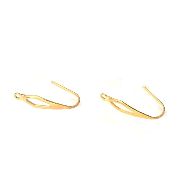 Tortite cercei otel inoxidabil 304 placate cu aur 18K, lacrima 21x4.5x0.7mm 2 buc