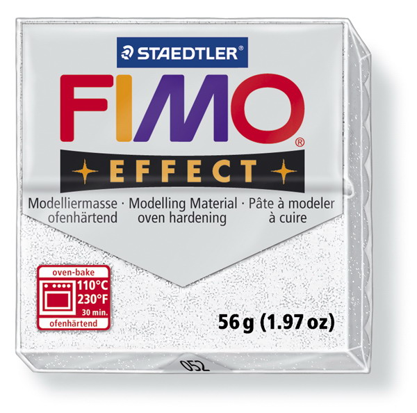 Plastelina fimo effect 56g cod cul 052 alb sidefat