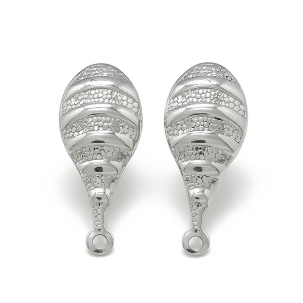 Tortite cercei otel inoxidabil 304, lacrima 22x9mm 2 buc