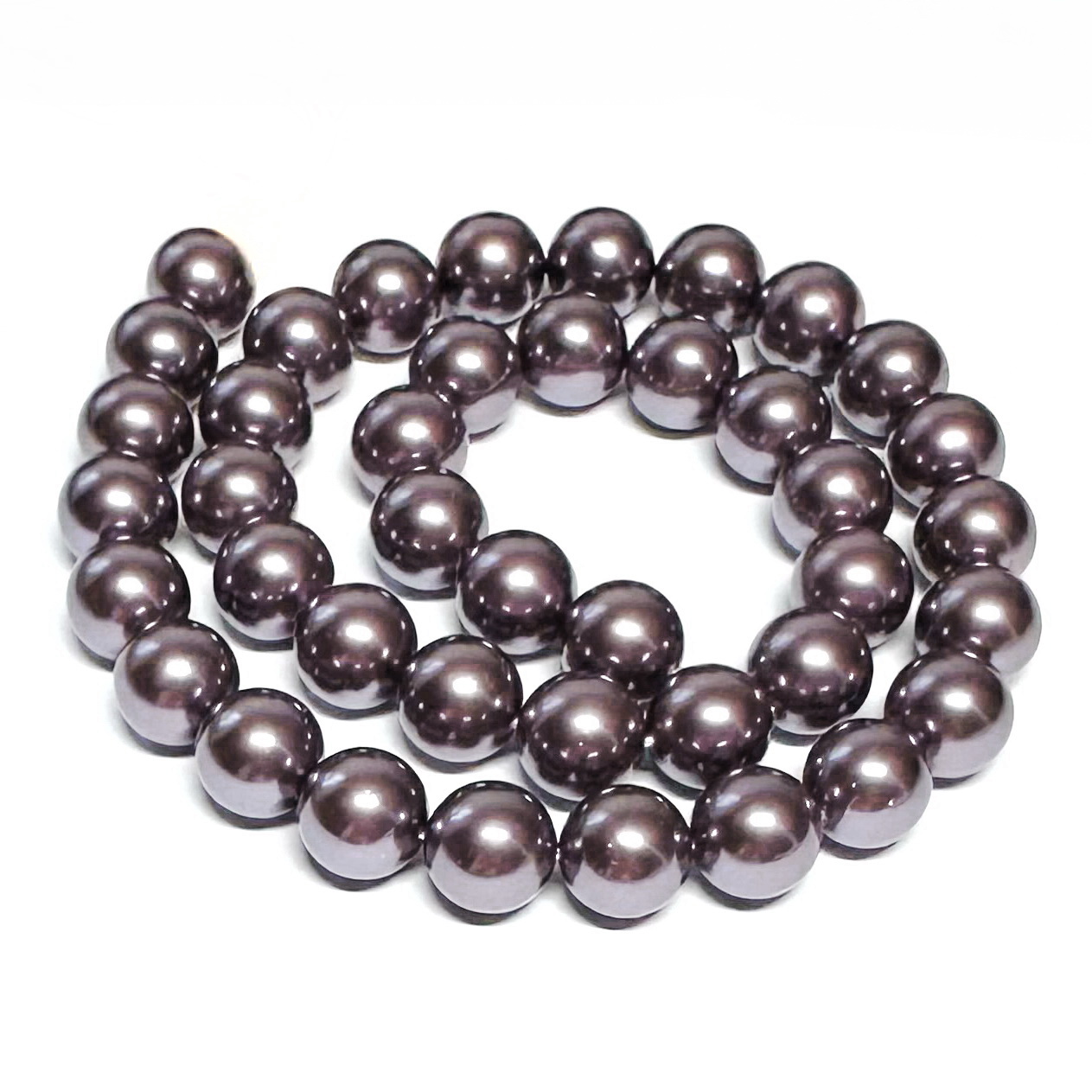 Perle stil Mallorca, violet, 8,3mm-sir 51 buc 1 buc