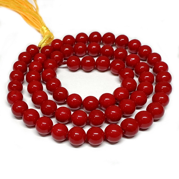 Perle stil Mallorca, rosii, 4 mm-sir 95 buc 1 buc