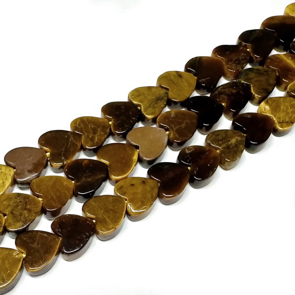 Ochi de tigru, inima 7x7x2.5mm 1 buc
