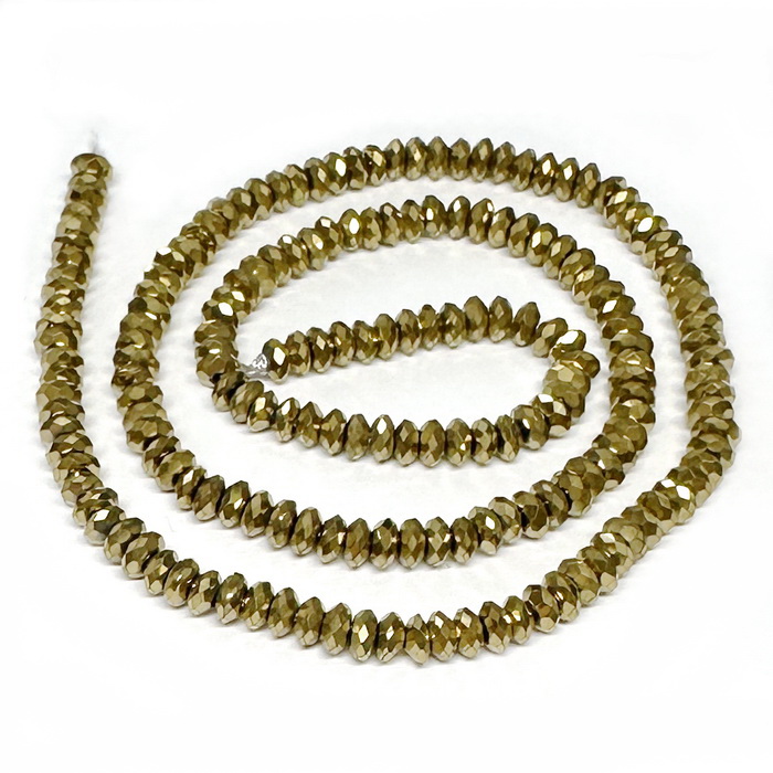 Hematit fatetat, rondele 4x2mm, auriu inchis-sir 185 buc 1 buc