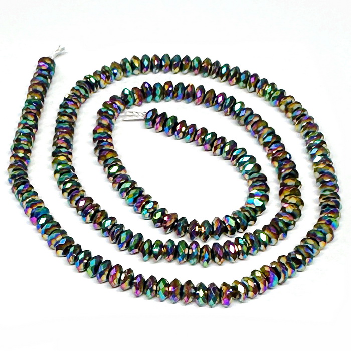 Hematit hexagonal electroplacat multicolor, 4x4x2mm-sir 190 buc