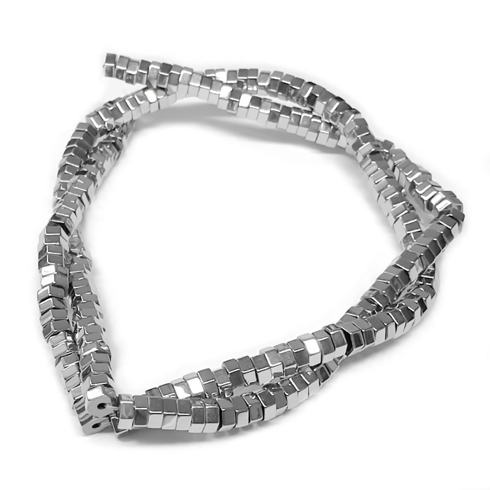 Hematit hexagonal argintiu, 4x4x2mm-sir 190 buc 1 buc