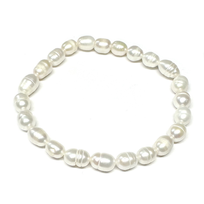Bratara perle de cultura crem, 7~8x7~9mm-18-19 buc 1 buc