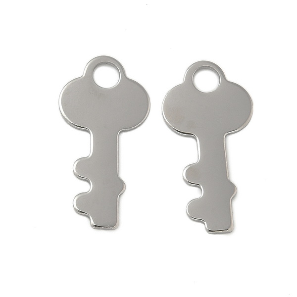 Pandantiv otel inoxidabil 304, cheita 13x6x0.5mm 1 buc