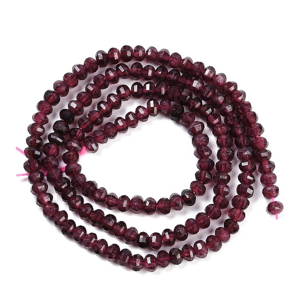 Granat fatetat, rondele 4x2.5mm-sir 148 buc 1 buc