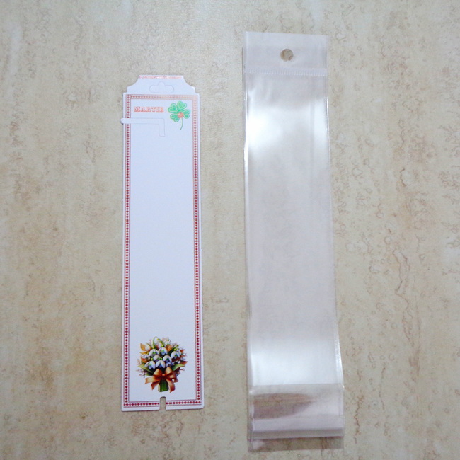 Carton bratara cu buchet ghiocei, 16x3.5cm si punga celofan 10 buc