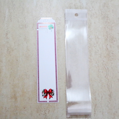 Carton bratara cu fundita, 16x3.5cm si punga celofan 10 buc