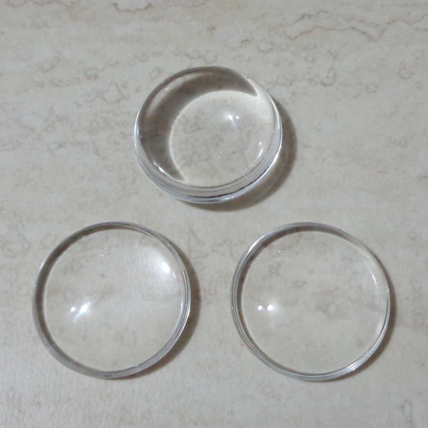 Cabochon sticla transparenta, 29-30x8~8.5mm 1 buc