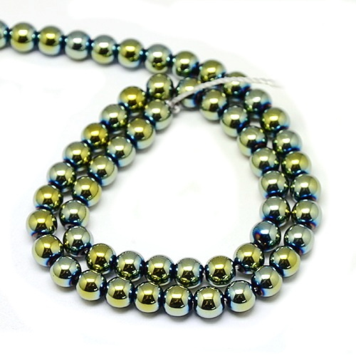 Hematit electrolacat verde-galbui, 2mm-sir 185 buc 1 buc