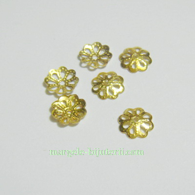 Capace filigran, aurii, 7x1mm-1.5 gr