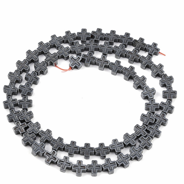 Hematit cruce 6.5x6.5x3mm-sir 63 buc 1 buc
