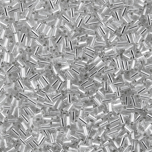 Margele TOHO tubulare, argintii, 3mm 20 g