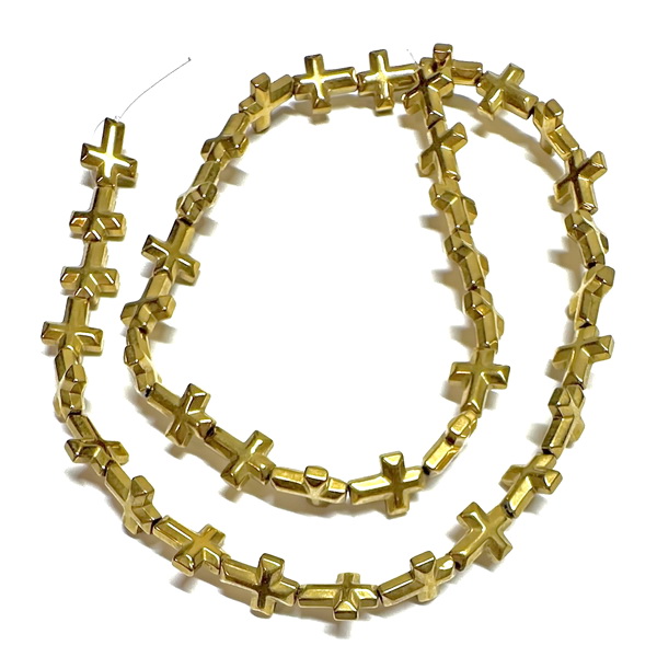 Hematit auriu cruce 10x8x3mm-sir 39 buc 1 buc