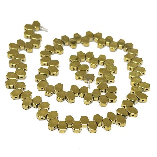 Hematit hexagonal auriu, 6x4x2.5mm-sir 96 buc 1 buc