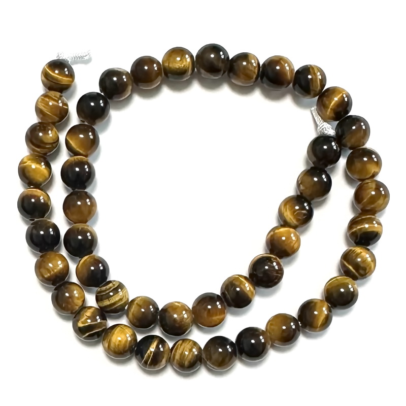 Ochi de tigru 8mm, orificiul 2mm-sir 46 buc 1 buc