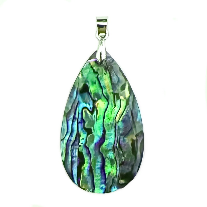 Pandantiv scoica Paua, lacrima 47x22mm 1 buc