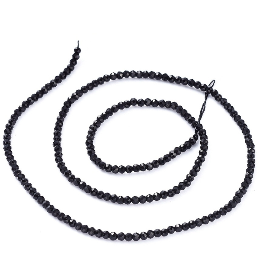 Cristale rondele 2.5x1.5mm, negre-sir 220-230 buc 1 buc