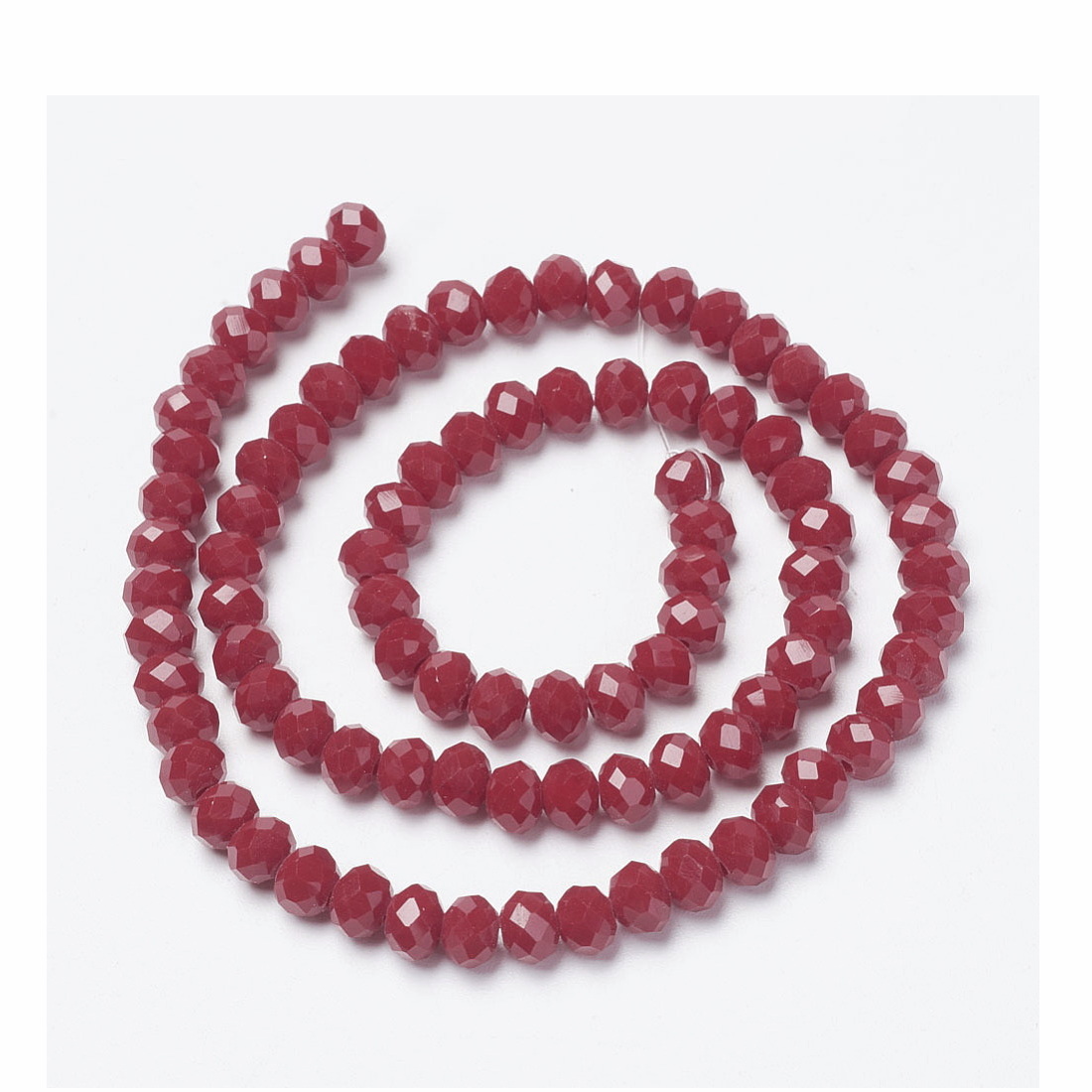 Cristale rondele 2.7x1.5mm, opace, rosu inchis-sir 150-160 buc 1 buc