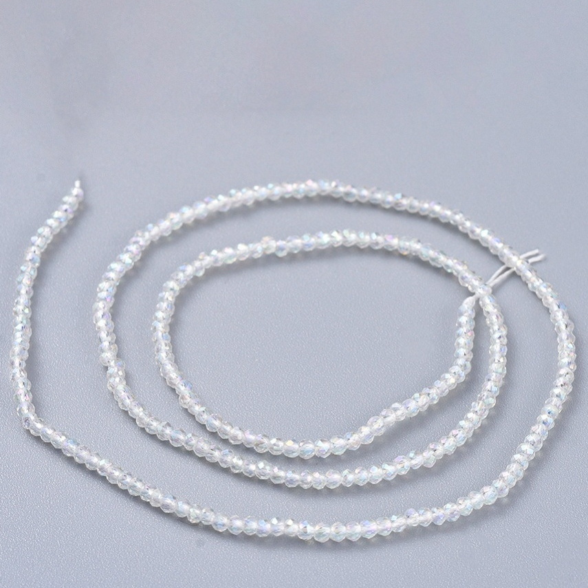 Cristale rondele 2.5x1.5mm, transparente AB-sir 200-220 buc 1 buc
