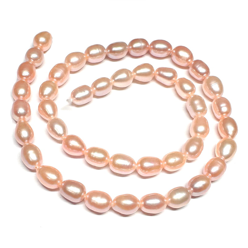 Perle cultura roz-somon 6~8mm-sir 48 buc(36 cm) 1 buc