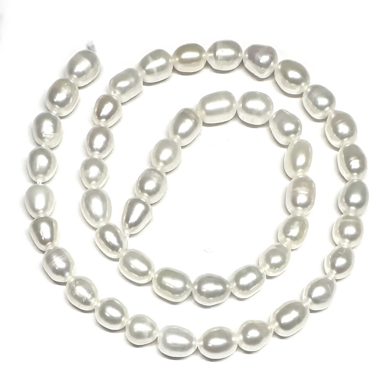 Perle cultura albe  6~8mm-sir 47 buc(37 cm) 1 buc