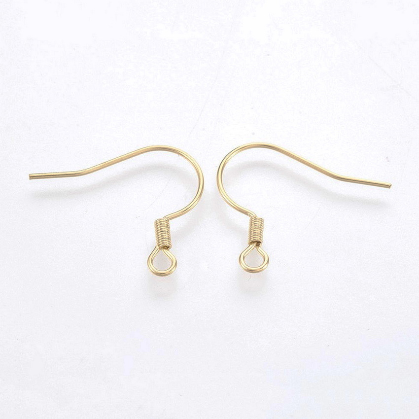 Tortite cercei otel inoxidabil 304, placate cu aur 24K, 18x0.7mm 2 buc