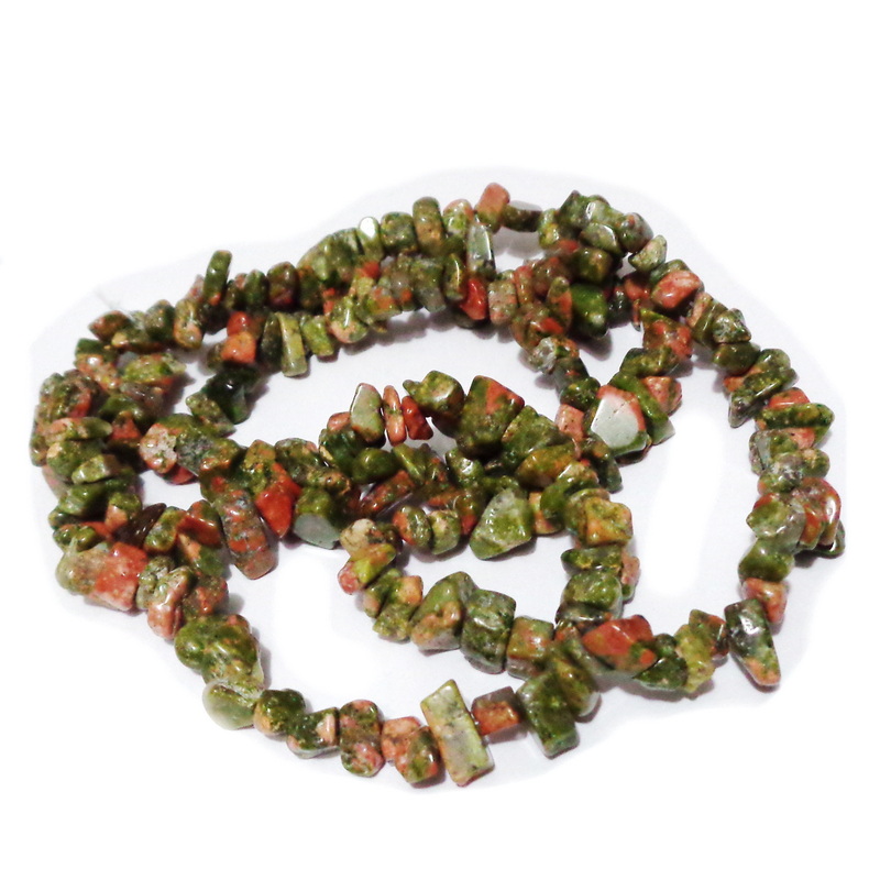 Chips unakite 6~12mm-sir 82-83 cm 1 buc