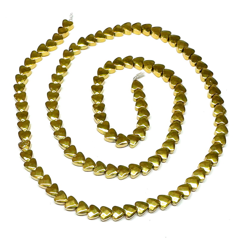 Hematit fatetat, auriu, inimioara 4x4x2mm-sir 117buc 1 buc