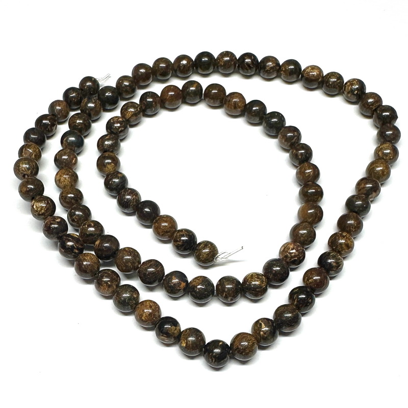 Bronzite sferic  4mm-sir 85 buc 1 buc