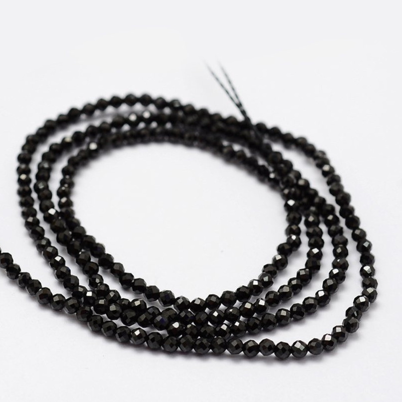 Cristale rotunde 2mm, negre-sir 180 buc 1 buc
