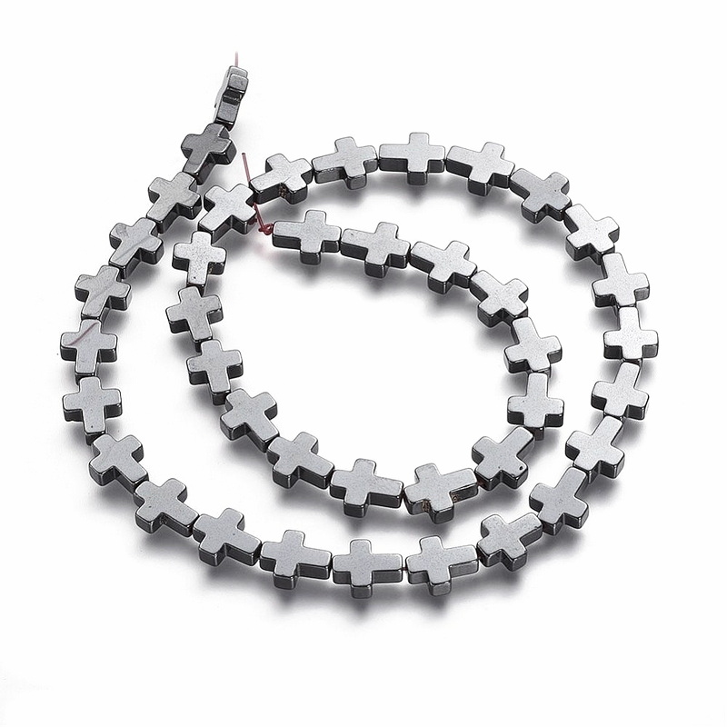 Hematit cruciulita 10x8x3mm-sir 40 buc 1 buc