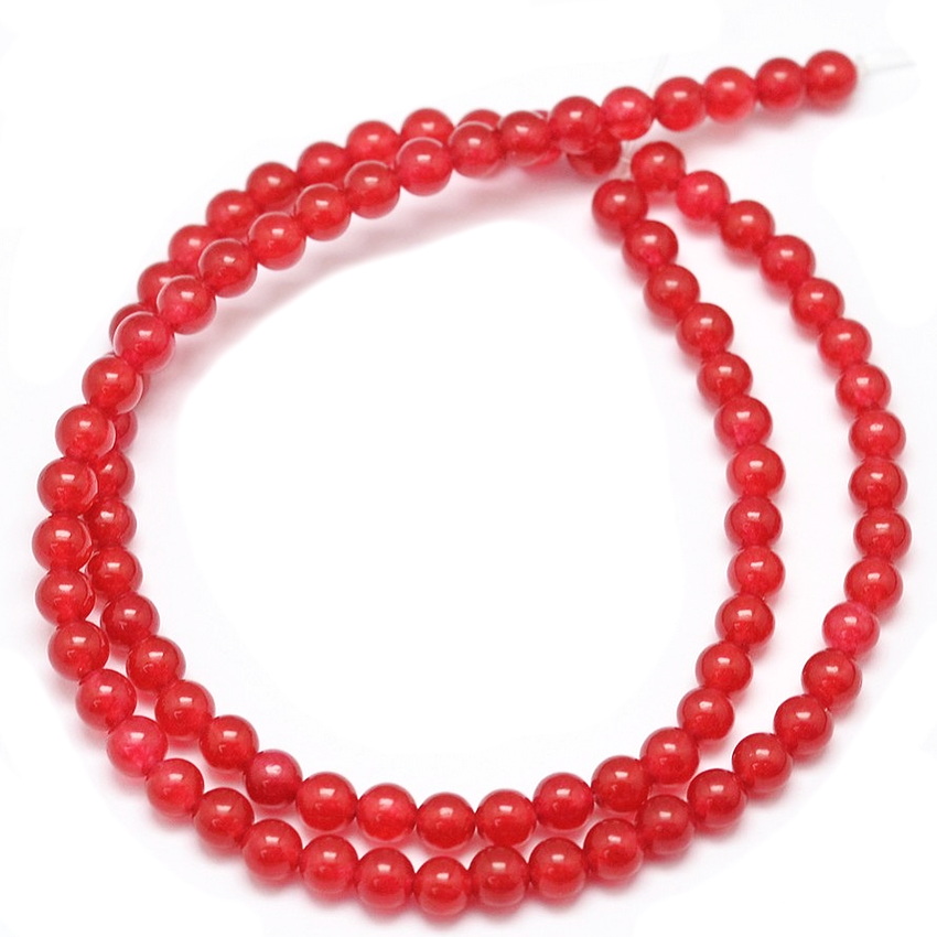 Jad translucid, rosu inchis, 4mm-sir 88 buc