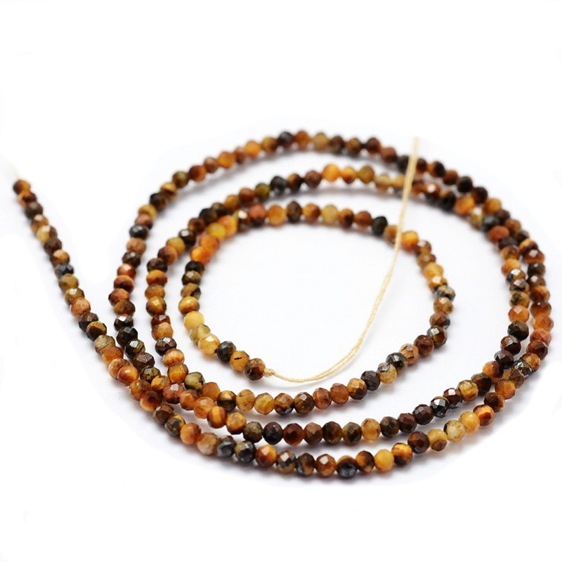 Ochi de tigru fatetat, 2mm-sir 190 buc 1 buc