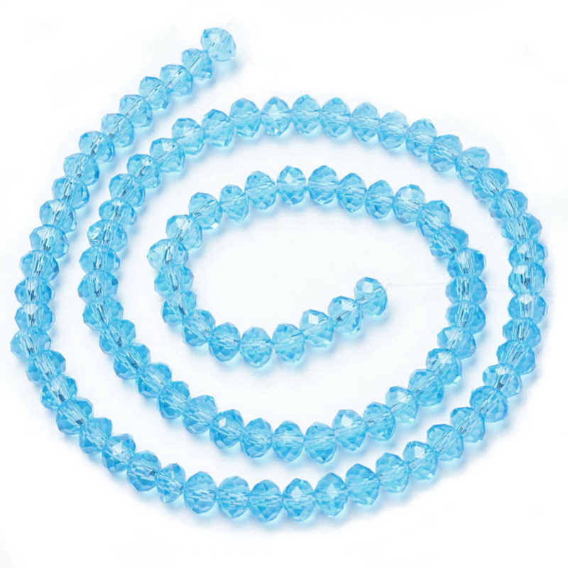 Cristale rondele 8x6mm, bleu-sir 66 buc 1 buc