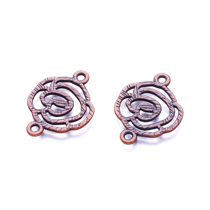 Conector/link cupru, floare 26x20x1mm 1 buc