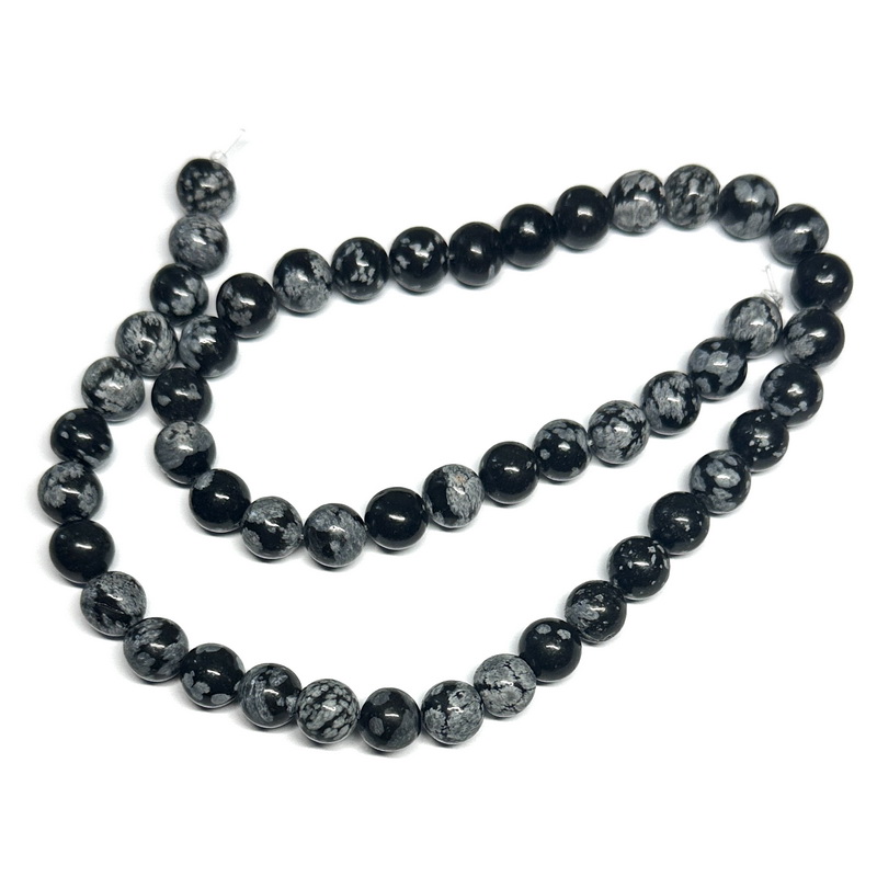 Obsidian fulg de nea, 8.5mm-sir 50 buc 1 buc