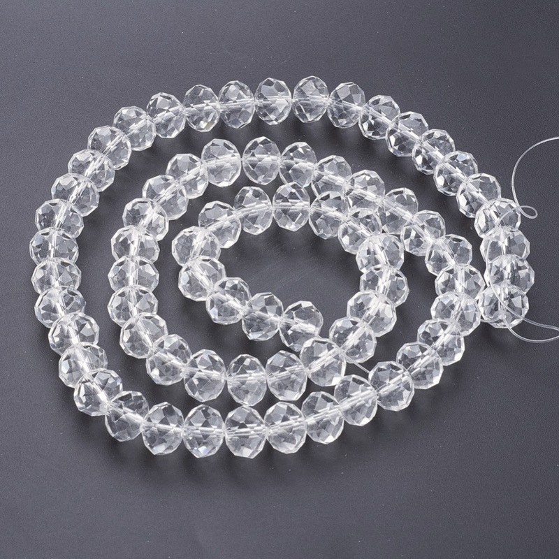 Cristale rondele transparente 10x7mm-sir 70 buc 1 buc
