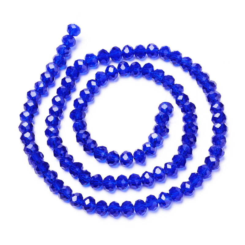 Cristale rondele 6x4.5mm, albastru cobalt-sir 88 buc 1 buc