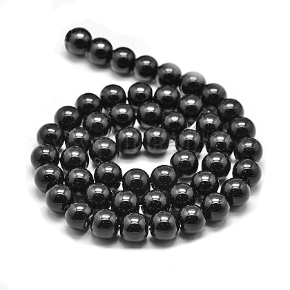 Perle sticla sfedice, negre, 10mm-sir 93 buc 1 buc