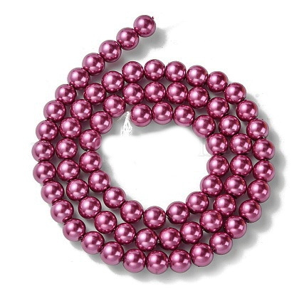 Perle sticla violet-roscat 6mm-sir 142-144 buc 1 buc