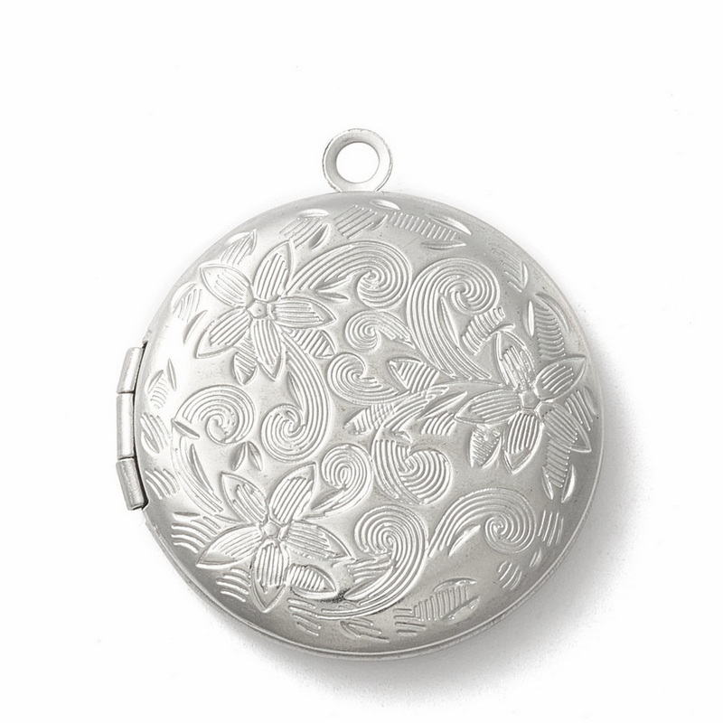 Pandantiv otel inoxidabil 304, care se deschide, 31x27x6mm 1 buc