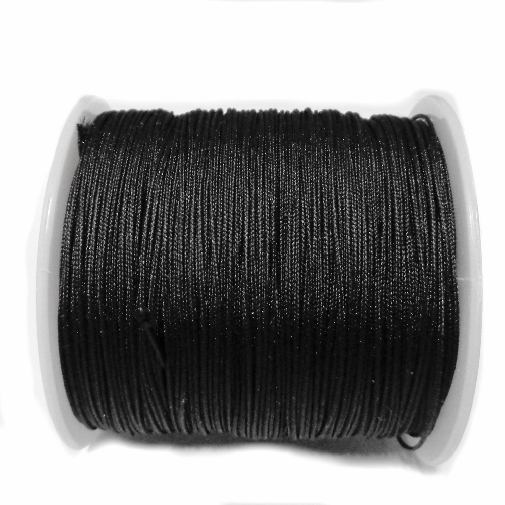 Snur nylon cu guta in interior, negru, 0.8mm-bobina 180 m 1 buc