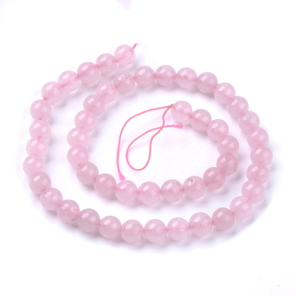 Jad translucid roz, 8mm-sir 46 buc 1 buc