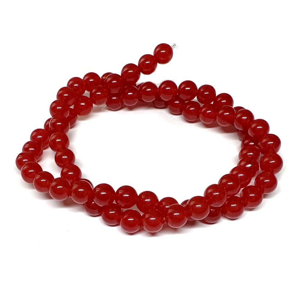 Agat rosu, sferic, 6mm-sir 65 buc 1 buc