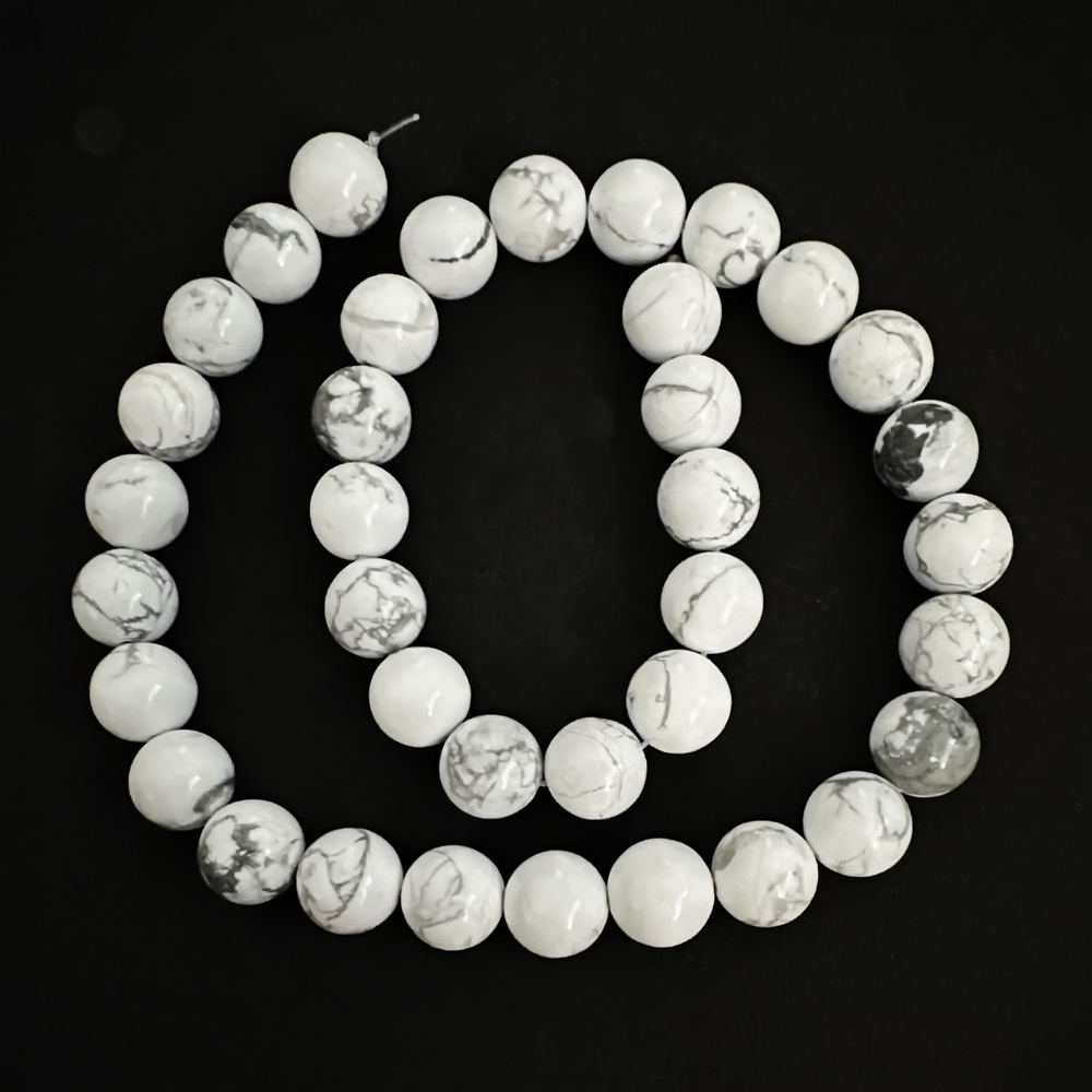 Howlite alb sfere 10mm-sir 37 buc 1 buc