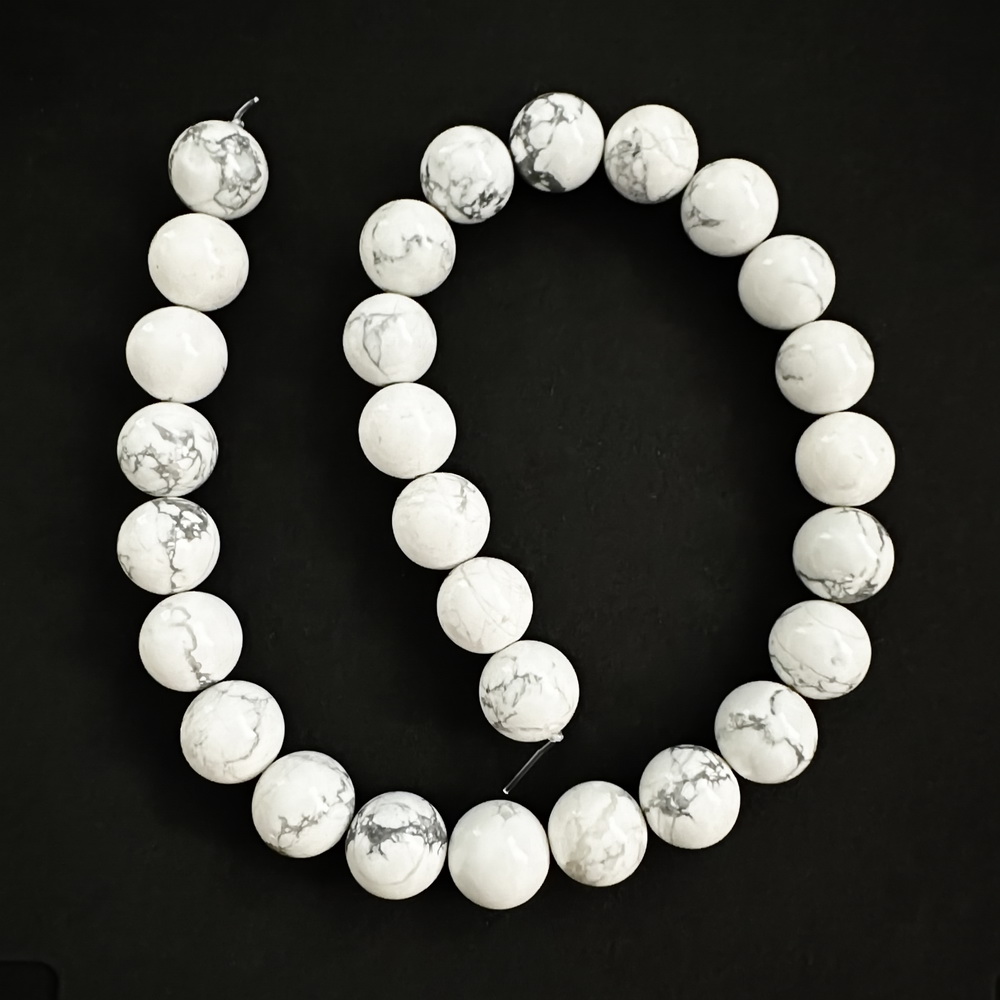 Howlite alb sfere 14mm-sir 28 buc 1 buc