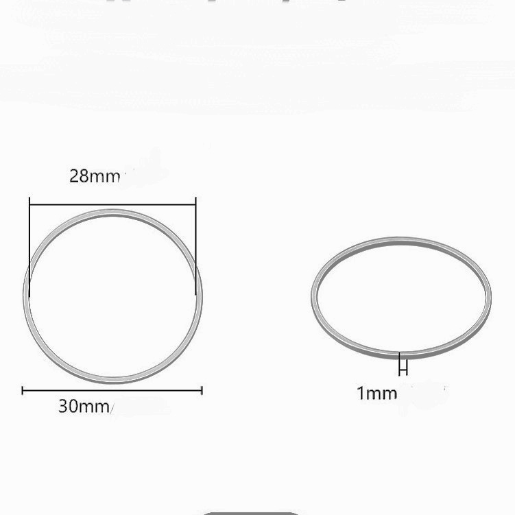 Conector/link/accesoriu breloc otel inoxidabil 304, 30x1mm 1 buc